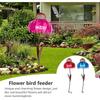 Металлическая кормушка для диких птиц в форме цветка, металлическая кормушка для птиц, кормушка для птиц для кормления на открытом воздухе, для украшения сада кардиналами с любителями птиц в качестве подарков