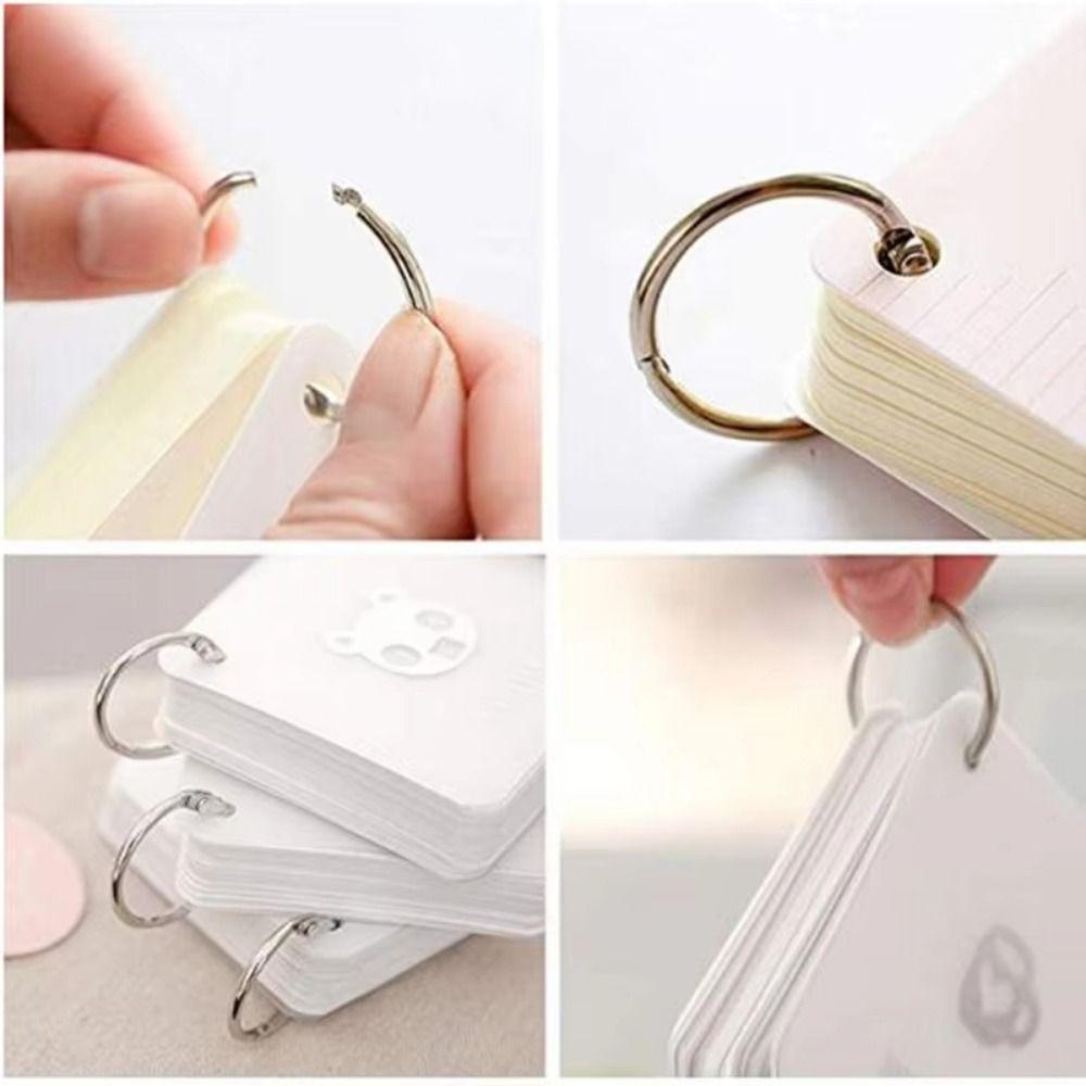 50Pcs Sturdy Metal Binder Rings O Ring Book Binder Rings Metal Opening Ring Home Office