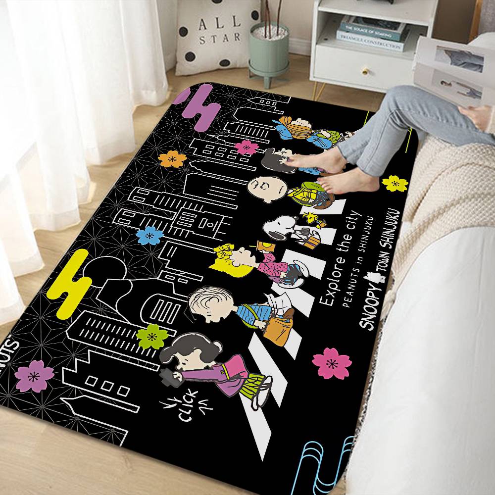 S-Snoopy Cartoon Floor Mat Retro Multiple Choice Living Room Kitchen Rug Non-Slip Modern Home Decor