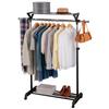 Doshisha Hanger Hanging and with Top and Bottom Vertical and Horizontal Pipe Total Load Capacity with Large Clothes Storage Pipe Clothes Indoor Rack,