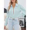 YYFS Women's Fashion Casual Spring Fall Long Sleeve POLO Neck Blouses & Shirts