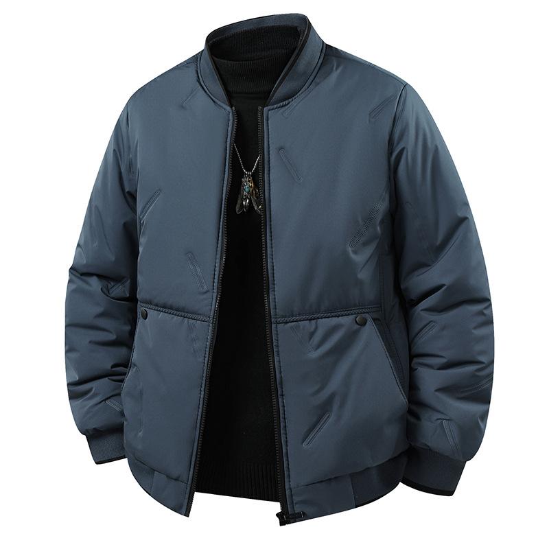 Хлопковое пальто Мужской кардиган с бейсбольным воротником Хлопковое пальто Пальто Мужское в корейском стиле Повседневное Утепленное Зимнее пальто Молодежное пальто