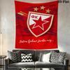 Red Star Belgrade Basketball Club Pattern Home Decor Tapestry, Wall Hanging, Decorative RV Wall Cloth.NGT0928212