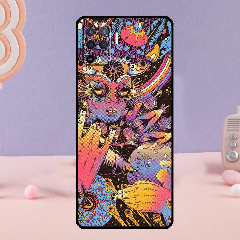 Colorful Psychedelic Art Phone Case For Oppo A80 A60 A40 A94 A54 A98 A78 A18 A38 A58 A16 A76 A96 A17 A77 A74 A57S A15
