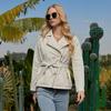 Jacket ZIAI Fall Lapel Short with Cotton Zipper Belt Fashion Casual Coat Windproof Outdoor Warm Jacket
