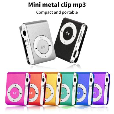 Мини MP3-плеер музыкальный медиа мини металлический зажим студенческий Walkman подарок портативный мини USB MP3-плеер Walkman красочный
