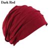 Тюрбан-шляпа Femme Wrap Head Головные повязки Slouch Beanies Однотонный капот Chemo Cap Женская хлопковая шляпа