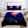 Комплект постельного белья с фейерверками, разноцветные огни, пододеяльник, празднование Рождества, тематическое одеяло, королева, для взрослых, подростков, детей, декор
