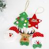 5 шт. подвеска на рождественскую елку плюшевый мини Санта олень елка звезда декор для дома рождественский подвесной аксессуар для праздничной елки домашний декор