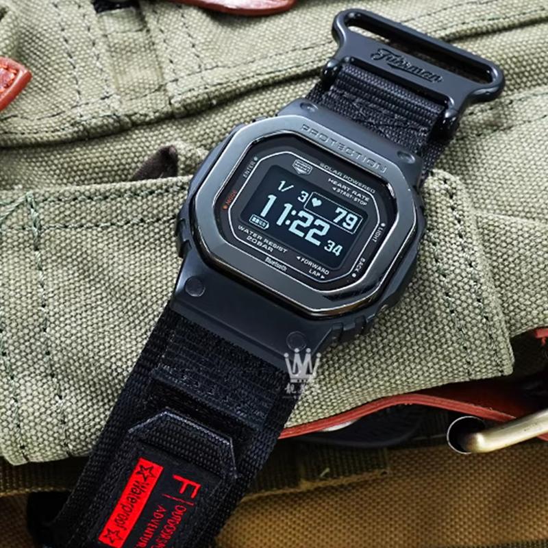 Нейлоновый брезентовый часы с Для Casio квадратные 3516 DW-H5600MB с пульсометром, модифицированный спортивный водонепроницаемый дышащий ремешок для часов