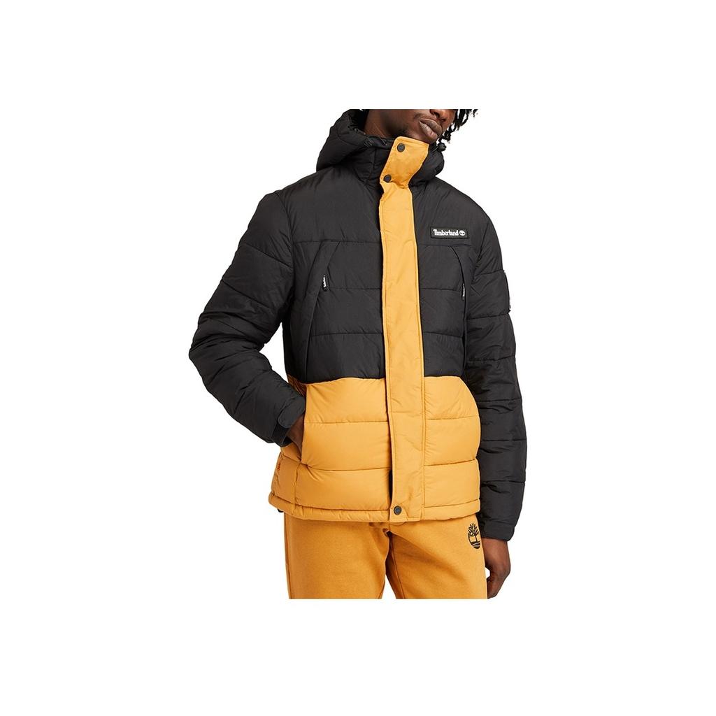Timberland Вышитый логотип теплая цветная хлопковая куртка с капюшоном мужская куртка пшеничного цвета A2AEB-P56