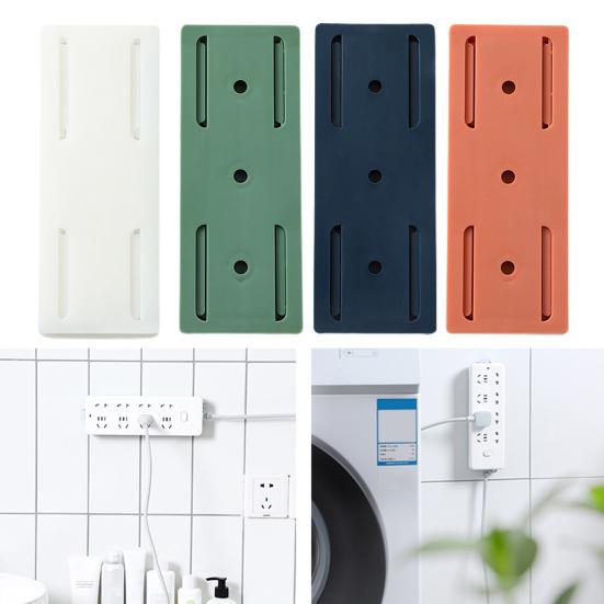 2/8Pcs Wall Mount Power Strip Holder Easy To Install Adhesive Punch-Free Socket