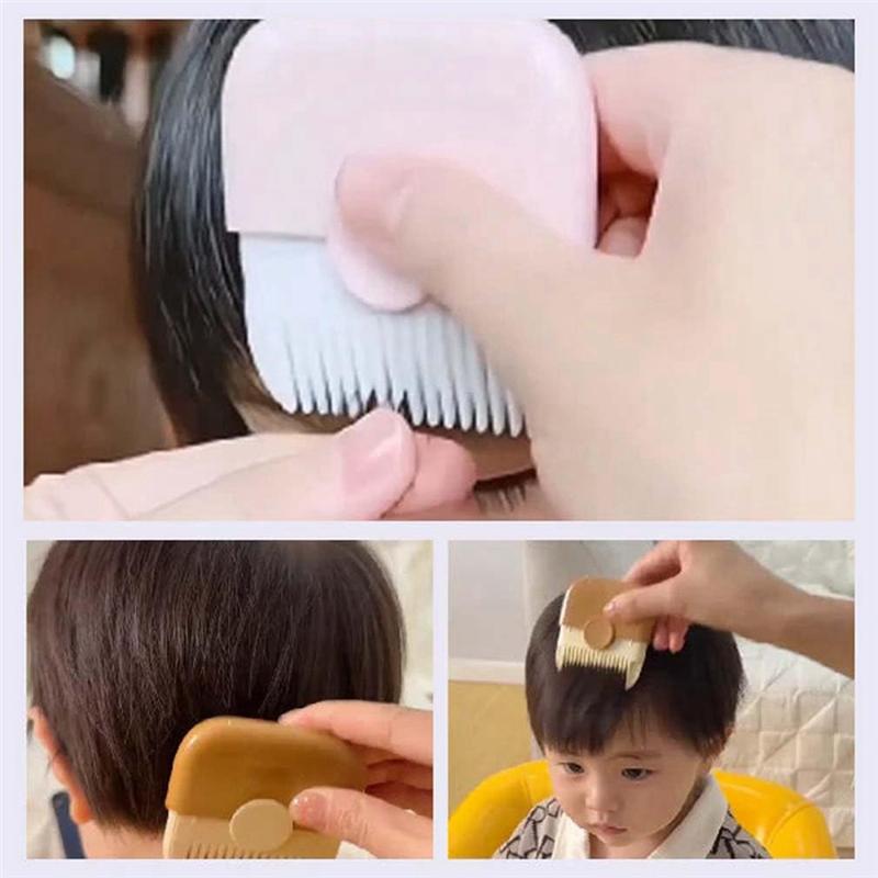 ABKR-2-In-1 Hair Cutting Trimmer Barber Comb Bangs Hair Cutter Remover Home Mini Makeup Tools,Green Durable 6.5X7.5Cm