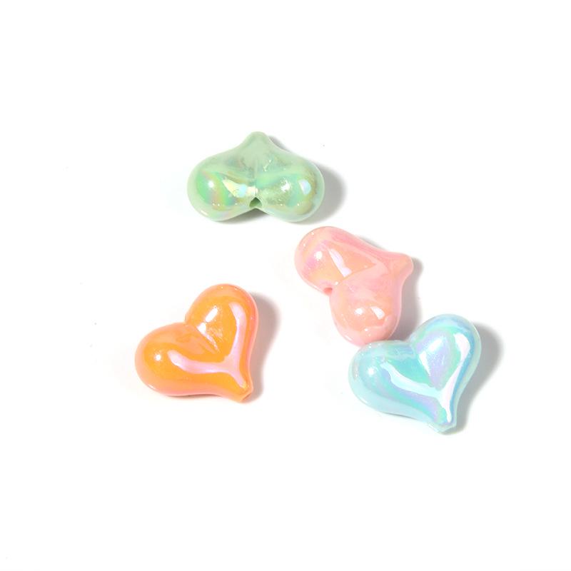 AB-Plated Acrylic Star and Bow Beads for DIY Necklaces and Hairpins