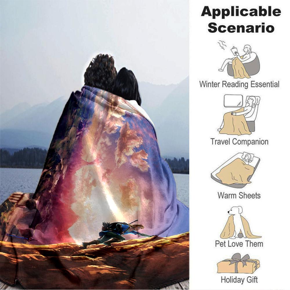 Journey Through Mountains Blanket Soft Throw Blanket For Home Bedroom Bed Sofa Travel Office Solid Christmas Blanket