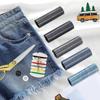 1Roll Rectangle Handmade Jean Iron On Patches Black Hole Repairing Jacket Decoration Cloth Sticker Blue Patch Garment Denim 8x51cm