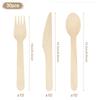 Disposable Wooden Spoon Fork Knife Cutlery Set Rustic Wedding Birthday Party Tableware Decoration Supplies Dessert Cake Scoop