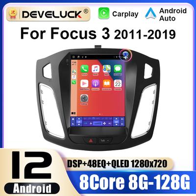 9,7" 2 Din Android 12 автомобильный радиоприемник для Ford Focus 3 Mk 3 2011 - 2019 мультимедийный видеоплеер GPS 4G Carplay Auto Stereo RDS DSP DVD