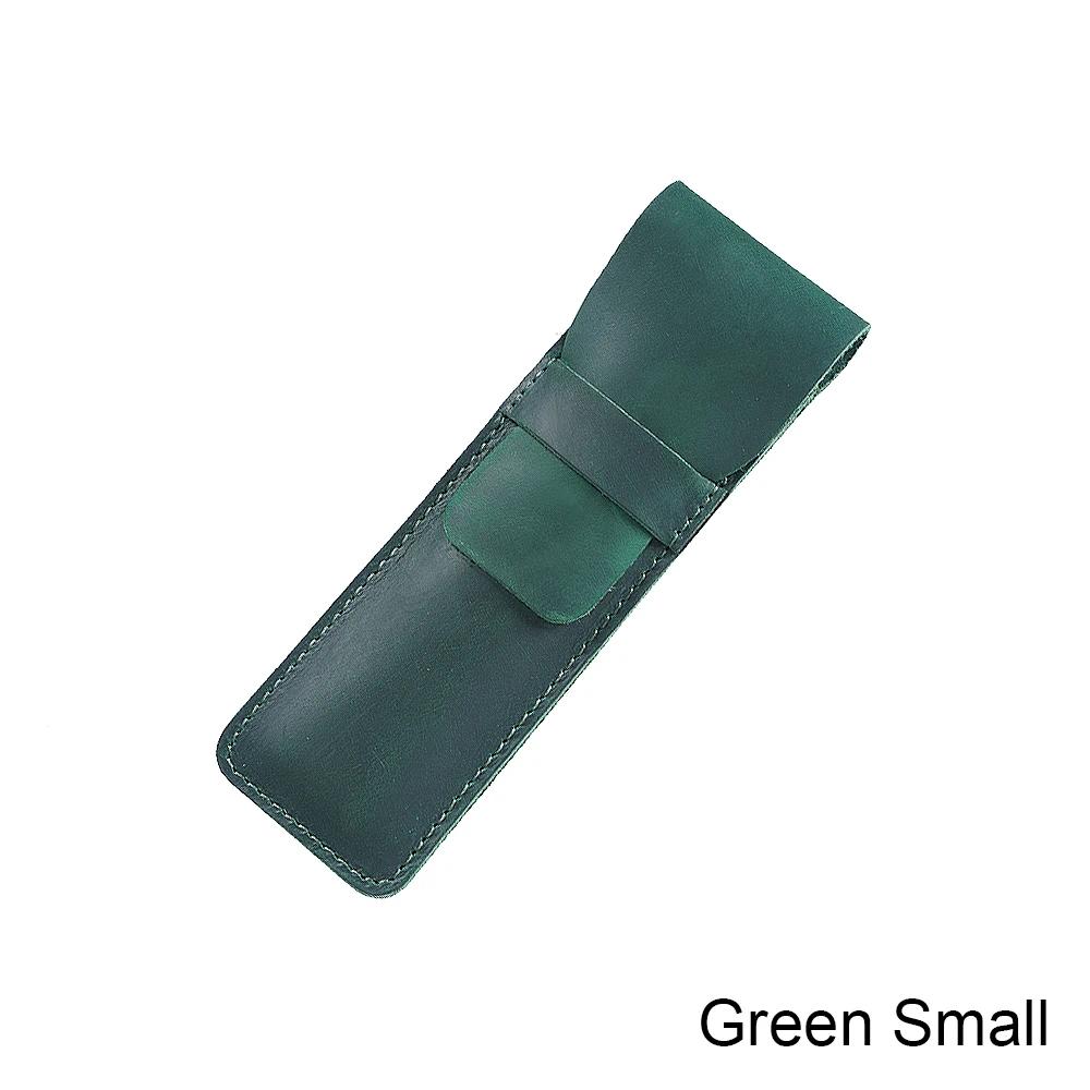 Handmade Genuine Leather Pen Bag Cowhide Pencil Bag Vintage Retro Style Accessories For Travel Journal
