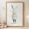 Plakat Uroczy Królik W Sweterku Plakat Uroczy Królik W Sweterku, 50X70 Cm, Bez Ramy, Płótno Premium Na Blejtramie