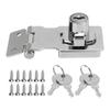 2 Packs 2.5in Keyed Hasp Lock Twist Knob Zinc Alloy Safety Hasp Latch for Drawers Mailbox Cabinet