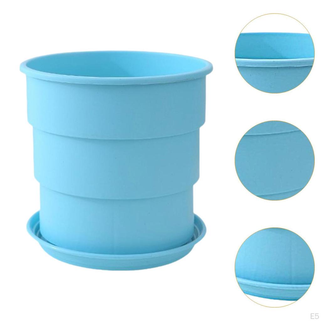 Цветочный горшок для растений Минималистский портативный универсальный небольшой горшок для растений с дренажным отверстием и поддоном для