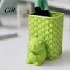 Pen Stand Capybara Holder, 3D Printed with Basket Pencil Holder Ornament Cup, Cute Animal Desk Organizer for Makeup Brush Stationery Office