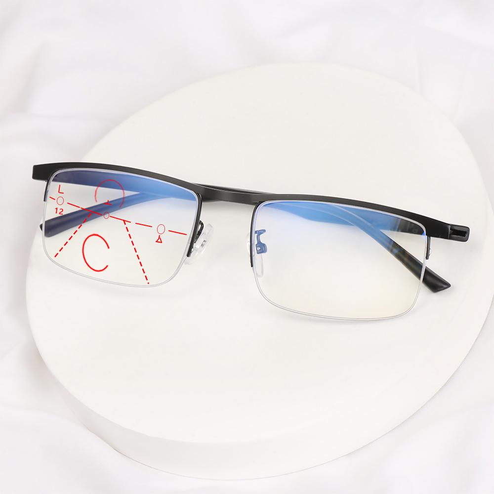 Очки для чтения с защитой от синего света для женщин и мужчин, классические мультифокальные бифокальные очки, компьютерные очки, прогрессивные очки для пресбиопии