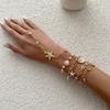 Pearl Conch Beaded Bangles Starfish Wrap Charm Hand Chain New Multilayer Shell Bracelets  Gifts