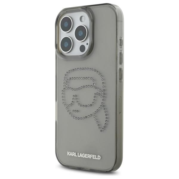 Etui do iPhone 16 Pro Max Karl Lagerfeld Hardcase Rhinestones Czarne