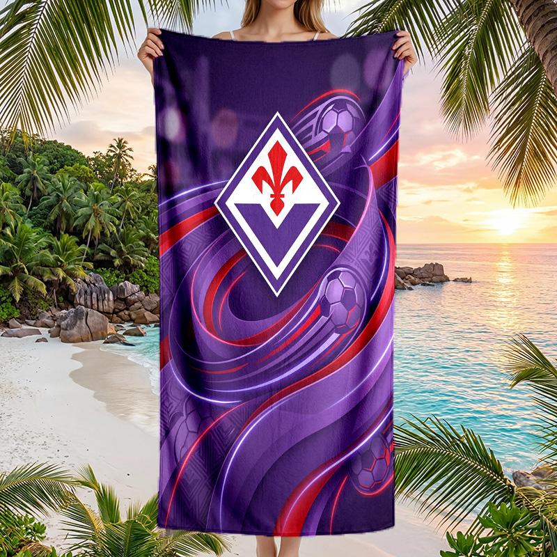Полотенце для пляжа Fiorentina FC, быстросохнущее, из микрофибры, впитывающее, портативное, для путешествий, для плавания