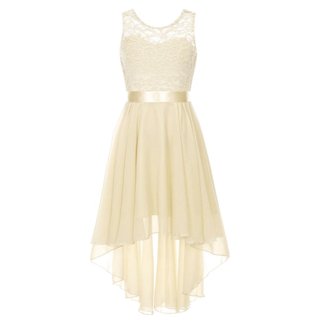 Кружевное шифоновое платье с цветочным принтом для девочек, пышное платье принцессы на свадьбу, выпускной вечер, вечернее платье