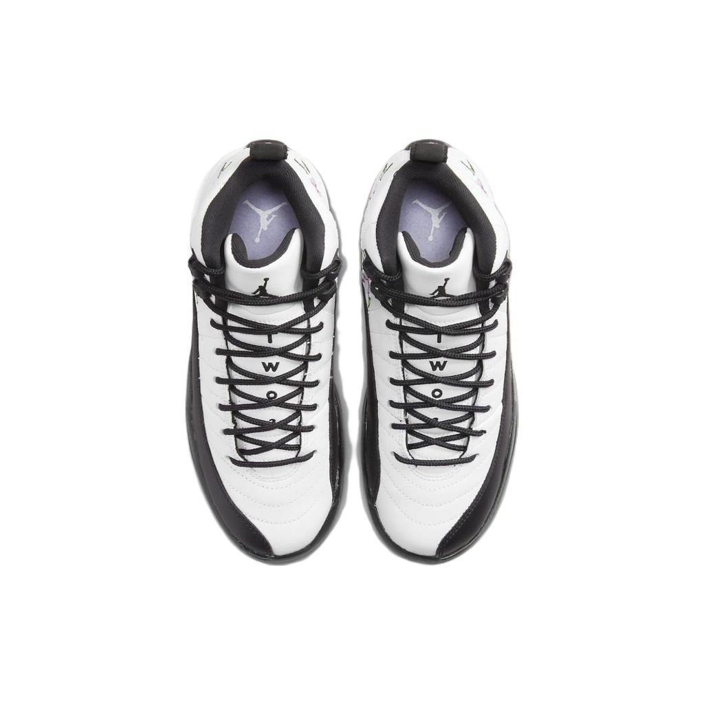 Детские кроссовки Air Jordan 12 Retro GS Floral White Vivid-Green Lavender-Mist DR6956-100