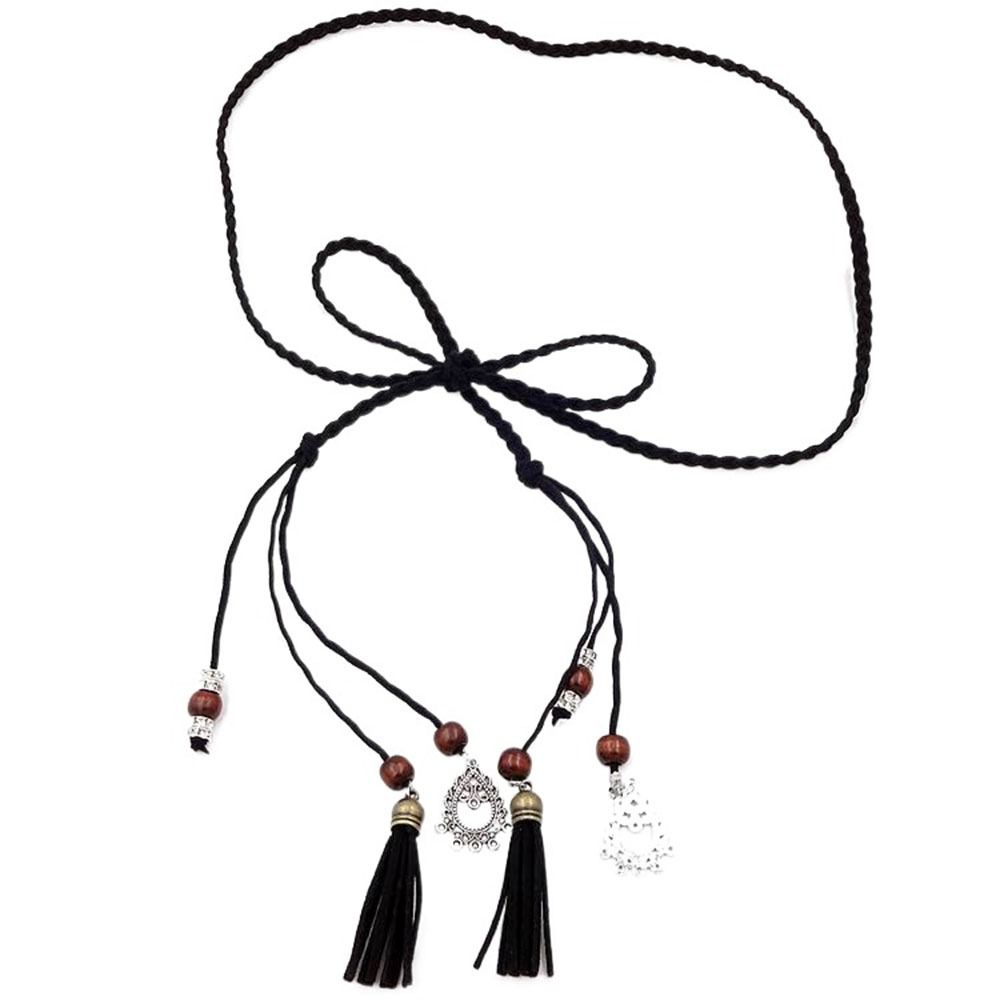 Boho Style Chinese Style Dress Accessories Waist Rope Waist Chain Tassles Belts Braided Belt