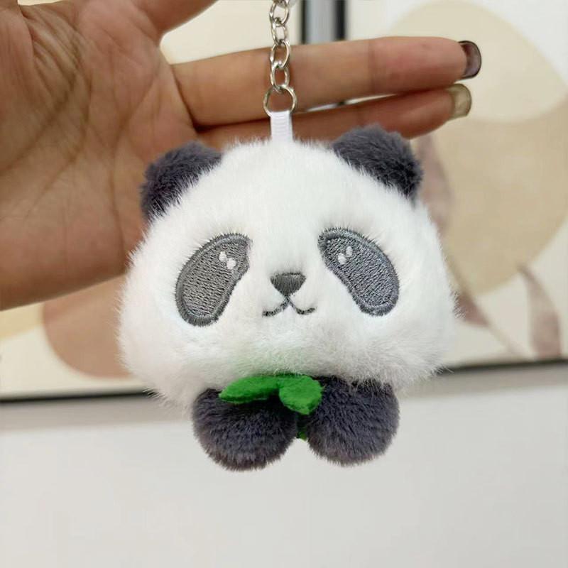 Cute Panda Plush Toy Four Inch Doll Machine Toy Wedding Favors Keychain For Children