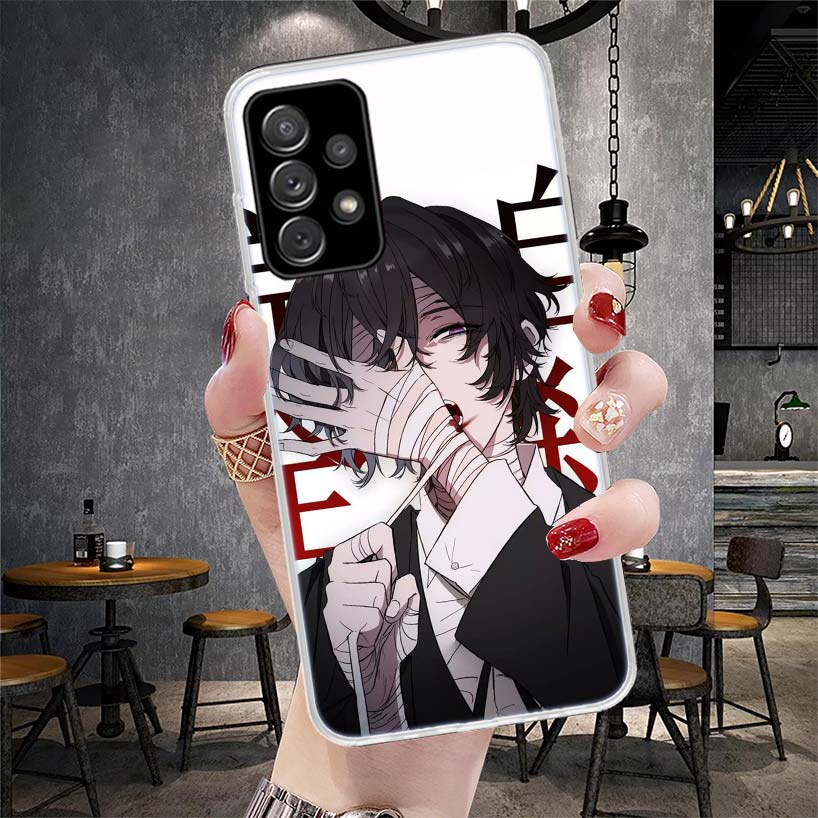 Bungo Stray Dogs Чехол для телефона Дазай для Samsung Galaxy A12 A22 A32 A52 A72 A02S A51 A50S A71 A70 A31 A20S Note 20 Ultra S10 A10S G