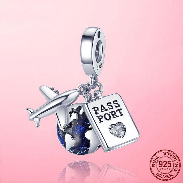 New 925 Sterling Silver Red Enamel High Heels Shoes Dangle Charm Fit Fashion Bracelet Necklace Original Jewelry Making