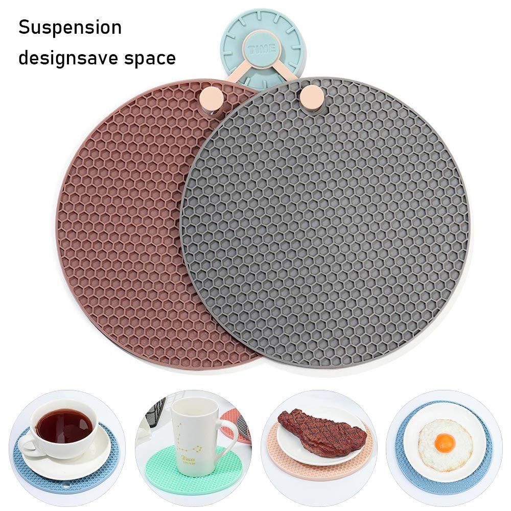 Kitchen Supplies Anti-Scalding Non-Slip Heat Resistant Mat Silicone Pot Holders Coaster Bowl Mat