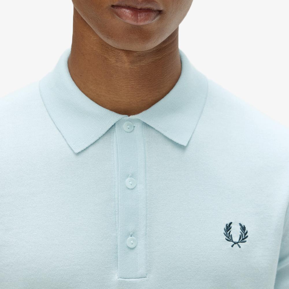 FRED PERRY [Sharp] Short Sleeve Cotton Knit Shirt - Light Ice Afpm2619725-R30
