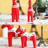 2pieces Swedish Dala Horse Statue Natural Wood Craft Gift For House Warming Swedish Horse Statue
