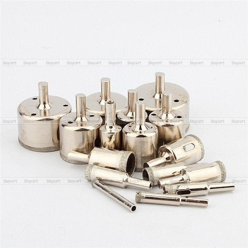 16pcs 6mm-50mm Diamond Hole Saw Tile Ceramic Glass Porcelain Marble Drill Bit