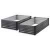 2 Pack Galvanized Raised Garden Beds, 2030 x 1020 x 460 mm, Rectangular Metal Planter Boxes Kit Outdoor, Elevated Planting Box with Gloves, Alu-Zinc,