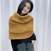 Yousheng Winter Wool Knitting Scarf Women Men Solid Color Dual Use Shawl Scarf Twist Texture Versatile Warm Hat Scarf