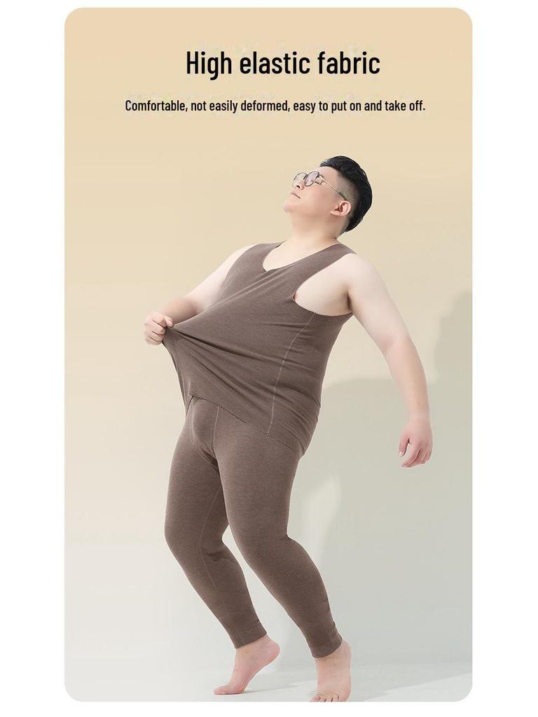 Большой размер осень/зима бесшовный бархатный мужской теплый жилет – утолщенная футболка без рукавов