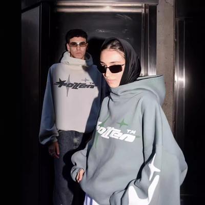 Мужская толстовка с капюшоном в стиле ретро-готики High Street Trend Y2k Harajuku для мужчин Свободная и повседневная толстовка Demon Slayer