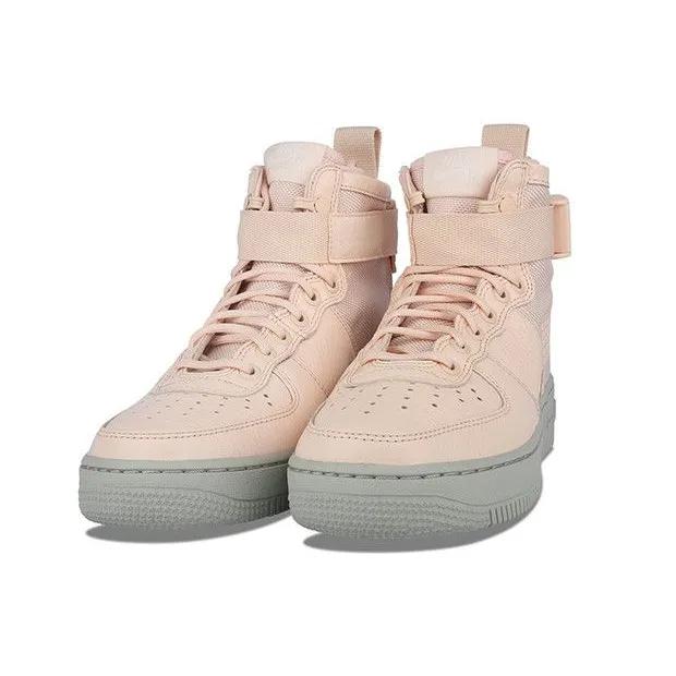 Nike Womens SF Air Force 1 Mid 'Orange Quartz' (women's sizes) Orange Quartz / Pale Grey Skate Shoes AA3966 800
