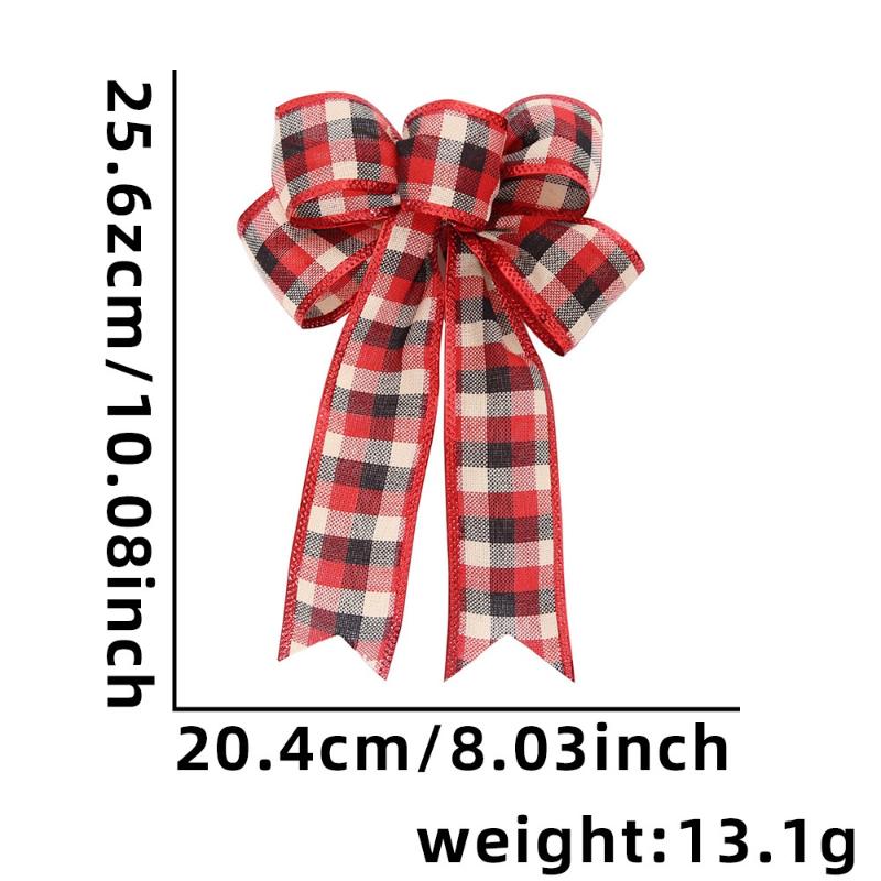 Красные Рождественские Ленты Банты Подвесные Украшения Бант Подарок Украшения для Рождественской Елки Декор для Рождественской Вечеринки Новый Год