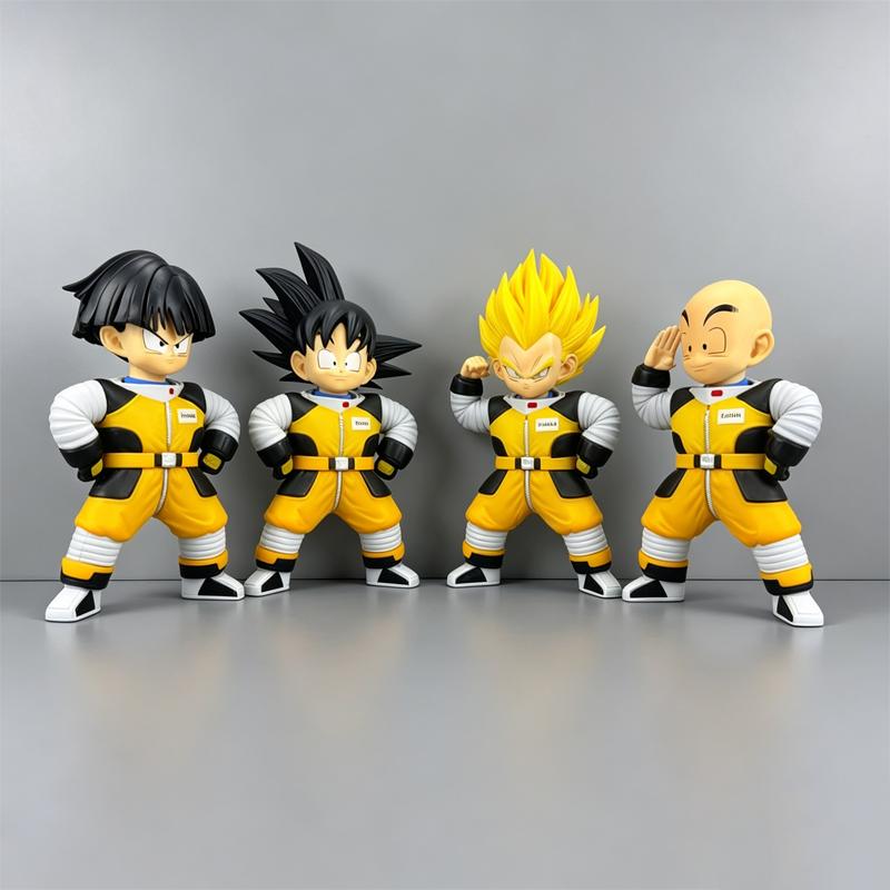 Фигурка Аниме Dragon Ball ПВХ Q-версия Скафандр Гоку Криллин Коллекционная Модель Настольное Украшение Для Фанатов Аниме Модная Игрушка Подарок