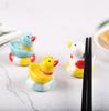Cute Duck Ceramic Chopstick Holder Tableware Japanese Underglaze Restaurant Simple Oval Spoon Bracket Utensil for Kitchen