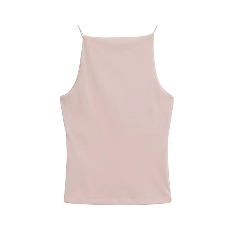 Women's Halter Tank Tops Sleeveless Vest Thin Straps Female Camis Solid Color Fashion